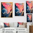 thumbnail image 4 of Designart "Abstraction of Pink and Gold Liquid Ink VII" Abstract Canvas Wall Art - Modern Pink Abstract Liquid Ink Living Room Canvas Art, 4 of 6