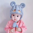 thumbnail image 1 of Gorro de bebé otoño e invierno, gorro de bebé niño, lindo gorro de bebé súper lindo con orejeras de peluche, gorro de bebé coreano, 1 of 6