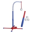 thumbnail image 2 of Juego de béisbol para niños, soporte de entrenamiento de béisbol, bate telescópico, ligero, altura ajustable, portátil, juguete de bateo, tee colgante, 2 of 8