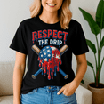 thumbnail image 2 of Respect The Drip Baseball Ice Cream Drip 4Th Of July, Baseball Shirt,Game Day Shirt,Game Day Baseball, American Baseball, 2 of 5