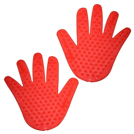 

1 Pair Colored Handprint Pacthes Massage Point Sheets Coordination Training Prop Educational Supplies Red