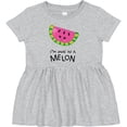 thumbnail image 3 of Inktastic I'm One in a Melon Cute Smiling Watermelon Girls Baby Dress, 3 of 5