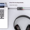 thumbnail image 6 of YongCo External Sound Card USB Adapter Sound Card with 3.5mm Headphone Port for PC, 6 of 8