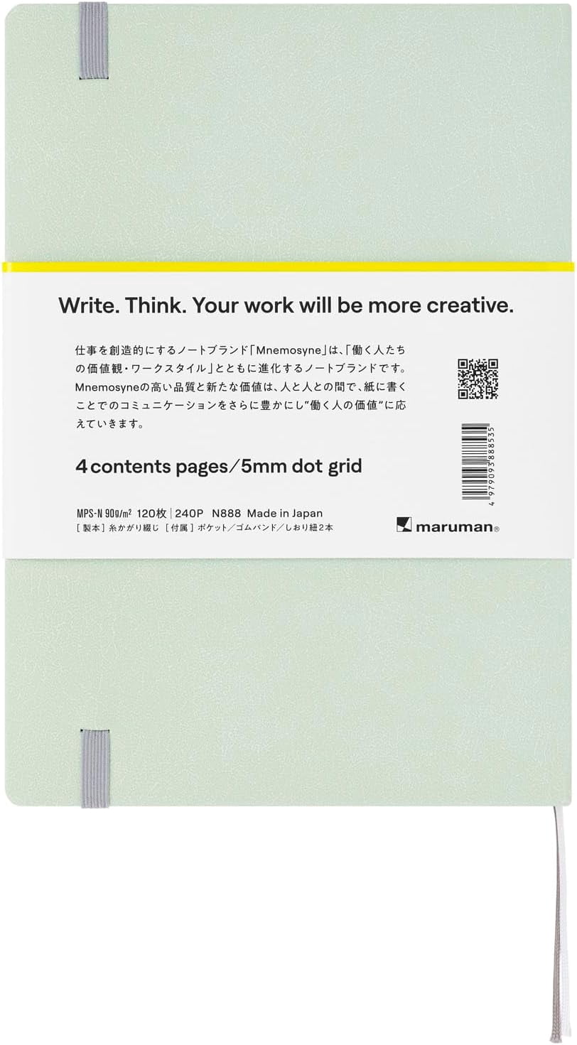 A5 Notebook Mnemosyne Journal Mint Green