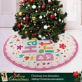 thumbnail image 6 of FMSHPON Happy Birthday Flowers Xmas Christmas Tree Skirt Stand Mat for Holiday Party Decoration Indoor Outdoor 48 inches, 6 of 6