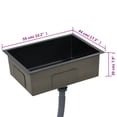 thumbnail image 5 of vidaXL Évier de Cuisine Fait Main Noir Acier Inoxydable, 5 of 5