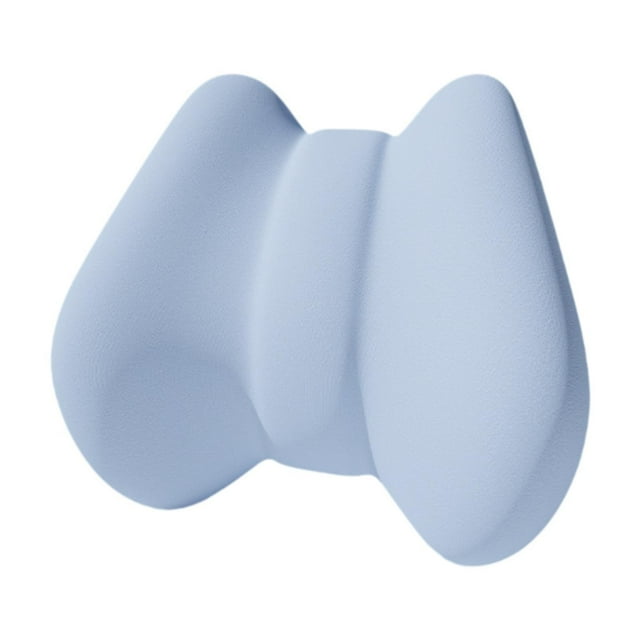 Almohada de apoyo lumbar, cojín de apoyo, almohada de espalda suave, portátil, multiusos, cojín de espalda baja para viaje, sillón reclinable, cama, Azul