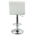 thumbnail image 3 of Elama 2 Piece Tufted Faux Leather Adjustable Bar Stool in White with Chromed Base, 3 of 10