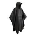 thumbnail image 2 of Poncho de lluvia Sharpla con capucha para adultos Negro, 2 of 6