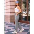 thumbnail image 6 of Women'S Wide Leg Sweatpants High Waisted Baggy Interior Drawstring Sweatpants Straight Leg Sweat Pants Light Gray L, 6 of 9