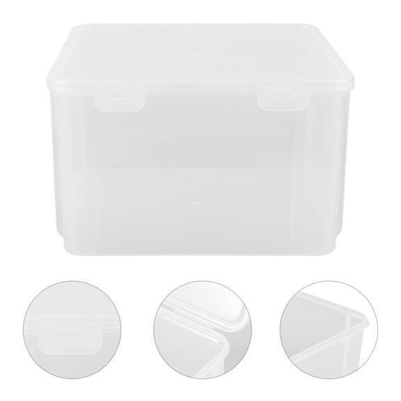 Transparent Plastic Mahjong Storage Box with Handle for Easy Storage Use Small Size