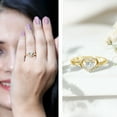 thumbnail image 3 of Rosec Jewels Lab Grown Diamond Heart Ring (5 mm, Ef-Vs Quality) - Minimalist Promise Ring for Women, with Jewelry Box, 14K Yellow Gold, US 4.50, 3 of 9