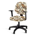 thumbnail image 3 of Chririnla Leopard Bow Theme Computer Chair Cover, 2 Pieces Computer Office Chair Cover Scratch Resistant Removable Rotating Chair Protectors for Gaming Chairs, 3 of 8