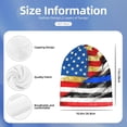 thumbnail image 3 of Men Women Beanie Skull Cap Flag Thin Blue Line Flag Slouchy Beanie Hat For Outdoor Running Work, 3 of 7