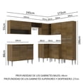 thumbnail image 3 of Cocina Integral Completa Esquinera Madesa 417cm Emilly Ice 01 - Marrón Madesa GCEM417001, 3 of 8