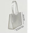 thumbnail image 2 of Clear Gray Jelly Tote Bag, Glossy Transparent PVC Shoulder Handbag, Large Capacity Shopping Bag for Women, 2 of 6