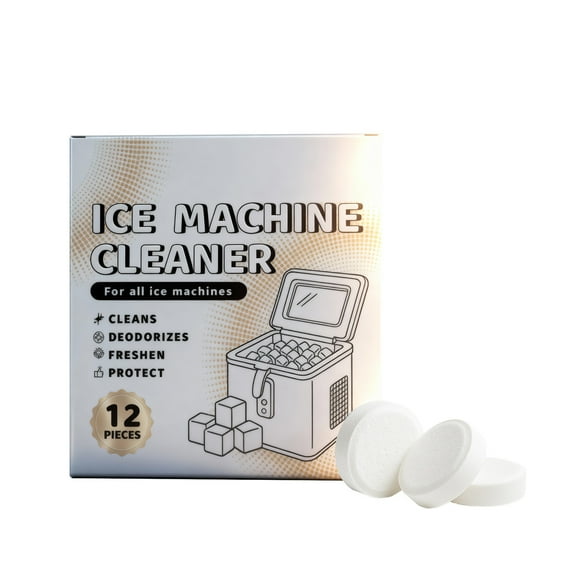 Ice Machine Cleaner Tablets Descaling Deodorizing Prolongs Ice Maker Life Improves Ice Quality 12 Tablets Per Box For Household Commercial Industrial Use Safe Effective Formula
