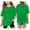 Green, variant on BUWTTER Girls Tshirts Oversized Short Sleeved Top Casual Letter Print Summer Loose Fit Plus Size Basic Green Shirt Size 3-4 Y