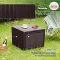 thumbnail image 4 of EHHLY Deck Box, Small Outdoor Side Tables for Patio, 36 Gallon Outdoor Storage Box Waterproof, Outside Storage Table Patio Cushions Storage Boxes, UV Resistant Plastic Storage Boxes, Brown, 4 of 7
