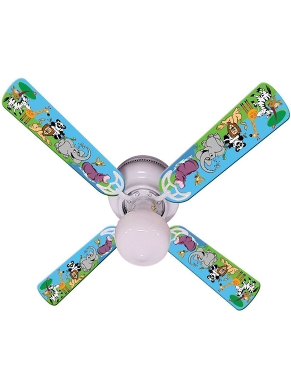 Wild Animal Friends Print Blades 42in Ceiling Fan Light Kit Wild Animal Friends Print Blades 42in Ceiling Fan Light Kit Com