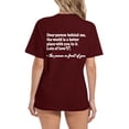 thumbnail image 4 of Graphic Tees for Women T-Shirts Casual Short Sleeve Round Neck Tee with Printed Design for Everyday Wear ( Women's T-Shirts) Red XL, 4 of 6