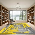 thumbnail image 2 of ODIKA 3'x5' Machine Washable Non-Slip Area Rug, Geometric Yellow High Traffic Rug, Yellow, 1058164, 2 of 7