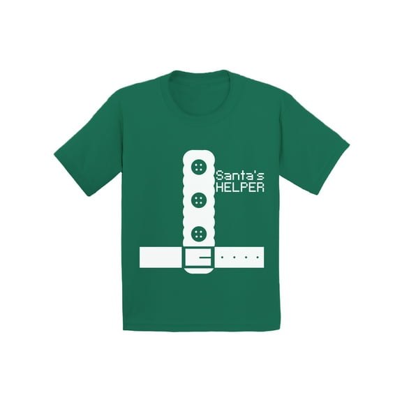 Awkward Styles Xmas T-Shirt for Girls Boys Santa's Christmas Helper Toddler Shirt