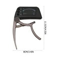 thumbnail image 2 of FENGGUIQU 1Pc Brown Alloy Guitar Capo Turner Clip Portable Acoustic and Electric Bass Tuner, 2 of 7