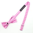 thumbnail image 4 of Boys & Men Adjustable Pre-Tied Bow Tie Elegant Bow Tie Set | Pink Bow Ties & Pocket Square, 4 of 6