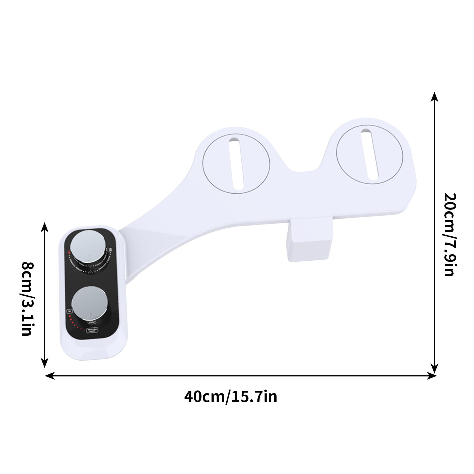 Bidet Toilet Seat Spray Double Nozzle Adjustable Cold Water Jet Hip Feminine Cleaning Self-Cleaning Nozzle Easy Install Energy Saving Hygienic Bathroom Accessory for Women Home Comfort