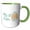 Green/White, variant on 3drose, Cute Egg with Text of My First Easter, 11oz Magic Transforming Mug