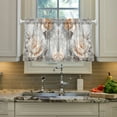 thumbnail image 2 of Yayeee Kitchen Curtains Light Filtering 27"x24" Rod Pocket Short Cafe Window Panel, Beautiful Floral, 2 of 7