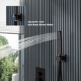 thumbnail image 5 of Boyel Living 16-In Ceiling Mounted Shower System 3-Function Rain Shower Head with Waterfall Tub Spout,Single Handheld Spray Bathroom Stainless Steel Shower Faucet Set in Matte Black, 5 of 11