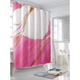thumbnail image 3 of Shower Curtains Abstract Marble Bath Curtain Marble Pink Waterproof Bathroom Shower Curtain Set with Hooks Decoration 36 x 72 Inches, 3 of 7