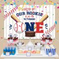 thumbnail image 3 of Baseball 1st Birthday Decoration, My Rookie Year Banner Backdrop for Boys Baby First Birthday Party Decor, Baseball Rookie of the Year Decoration, 71x47inch Baseball One Year Old Decor, 3 of 7