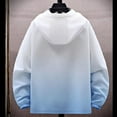 thumbnail image 7 of Xfvqtps Mens Light Jacket Hoodie Full Zip up with Drawstring Sun Protection Gradient Long Sleeve Summer Coat for Fishing Hiking Athletic Running Blue, 7 of 7