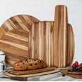 thumbnail image 2 of Teakhaus Cutting Board - Large Round Teak Woods Carving Board - Slim and Lightweight (18x18), 2 of 3