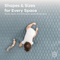 thumbnail image 4 of Rectangle Kids Play Mat - Small 36 x 60 inches Soft Quilted Baby Floor Mat with Non-Slip Bottom - Plush Design for Toddlers' Playtime and Relaxation - Comfortable and Durable - Pacific Blue, 4 of 6