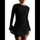 thumbnail image 1 of Vestido Corto Ajustado Básico de Punto de Larga para Mujer, de Otoño, para Fiesta, Cóctel o Noche Negro L, 1 of 9