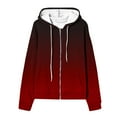 thumbnail image 6 of UTSJKR Women's Oversized Gradient Hoodies Full Zipper Long Sleeve Pullover Sweatshirt Fleece Lined Warm Jacket 2024 Fashion Winter Outwear Wine S, 6 of 6