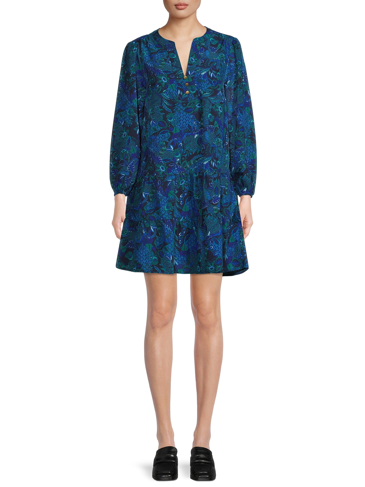 Time and Tru Women's Woven Tiered Dress