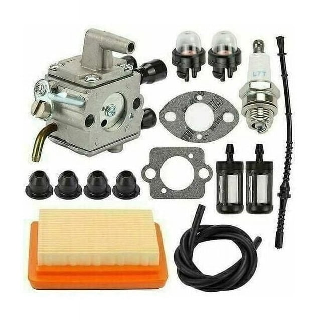 Actualización del carburador de motosierra, kit de carburador de repuesto para motosierra Stihl con bujía, filtro de combustible, filtro de aceite, filtro de aire, junta de carburador, que garantiza