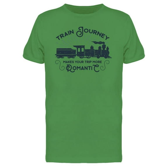 Train Journey Romance Graphic Tee Men's -Image by Shutterstock