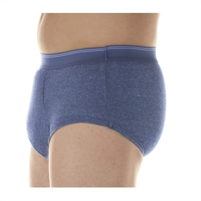 Wearever Men's Incontinence Underwear Open Fly Washable Briefs
