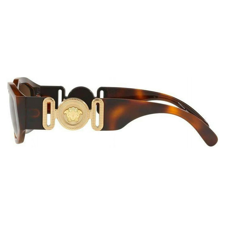 Versace Unisex Sunglasses with Brown Geometric Design, Model 