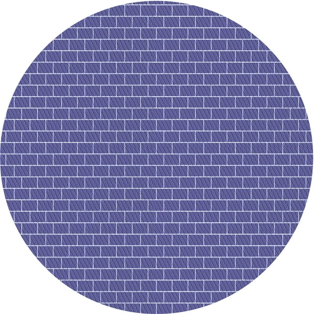 Ahgly Company Machine Washable Indoor Round Transitional Deep Periwinkle Purple Area Rugs, 6' Round
