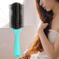 thumbnail image 3 of HILABEE Peigne de Massage Coiffure Léger Aiguille Ronde Brosse à Cheveux Confortable Vert, 3 of 9
