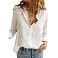 thumbnail image 4 of Chemise de Base Unie Texturée Blanche pour Femme, 4 of 4