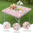 thumbnail image 4 of Multicolor Christmas Pattern Square Fitted Tablecloth with Elastic Edge,Square Table Cover,Washable Elastic Table Cover for Home Kitchen Party Decor 34"x34", 4 of 6