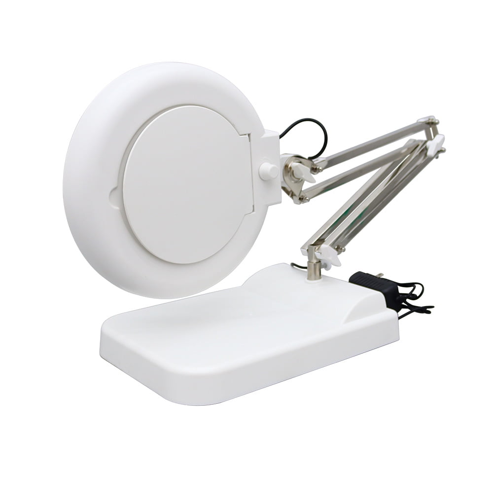 TECHTONGDA 20X 127C Desk Lamps Benchtop Magnifier Lamp Table Lamps White Glass for Reading Working Crafts Workbench